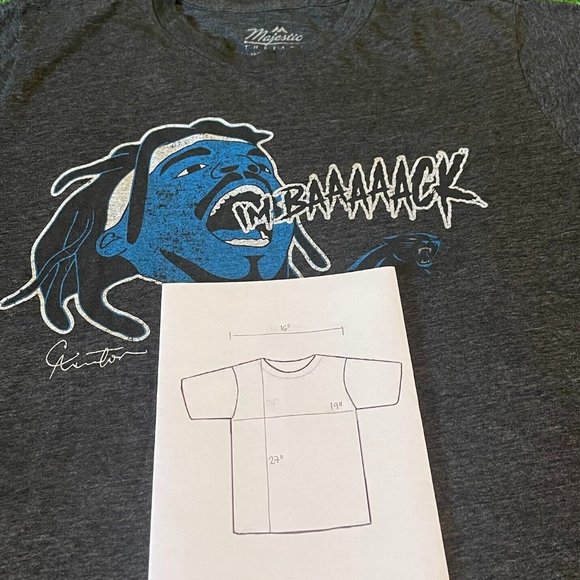 Majestic Threads Cam Newton Carolina Panthers Tri-Blend Graphic T-Shirt Size S - Picture 11 of 11